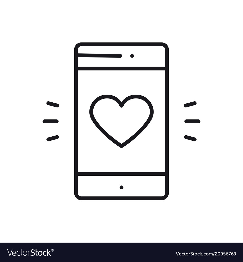 Heart Emoji Nachricht auf Smartphone