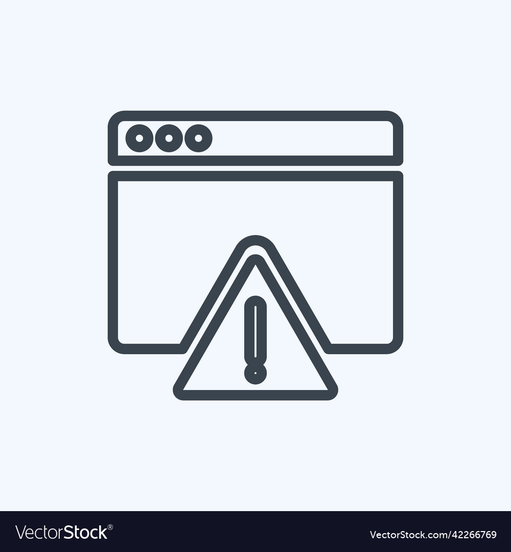 Icon warning on browser suitable for user