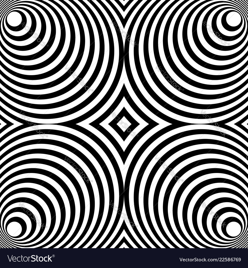 Mirrored symmetrical pattern with concentric