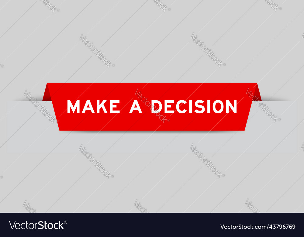 Red color inserted label with word make Vector Image Red color inserted label with word make