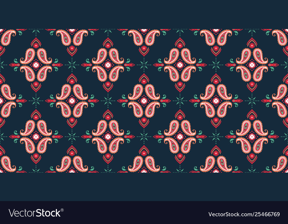 Seamless Pattern Based On Ornament Paisley Bandana