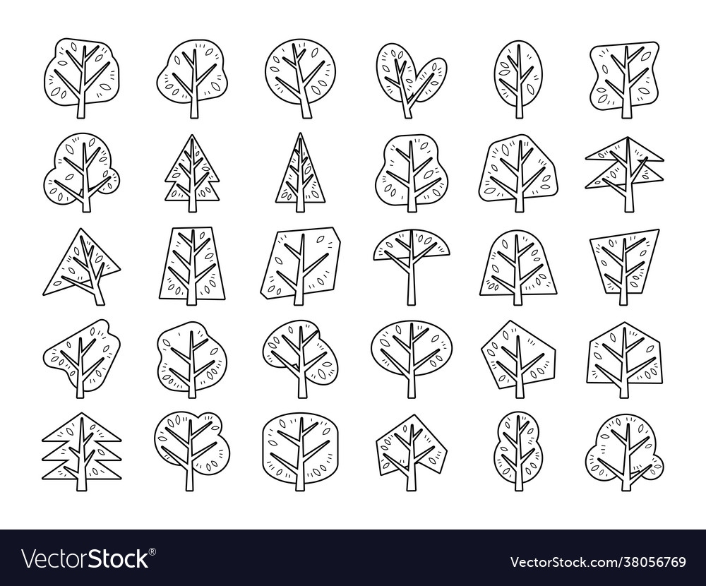 Set side view tree