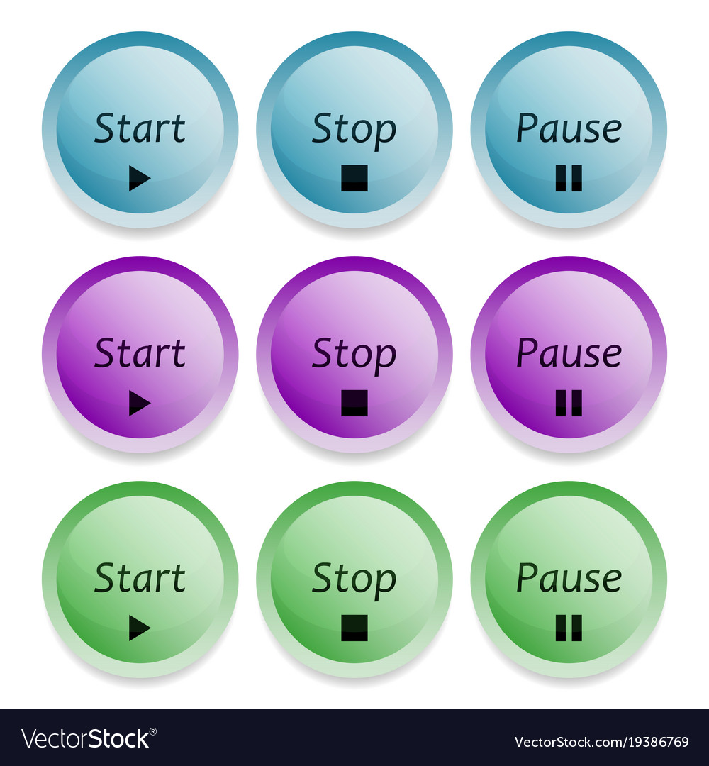 Start stop and pause buttons