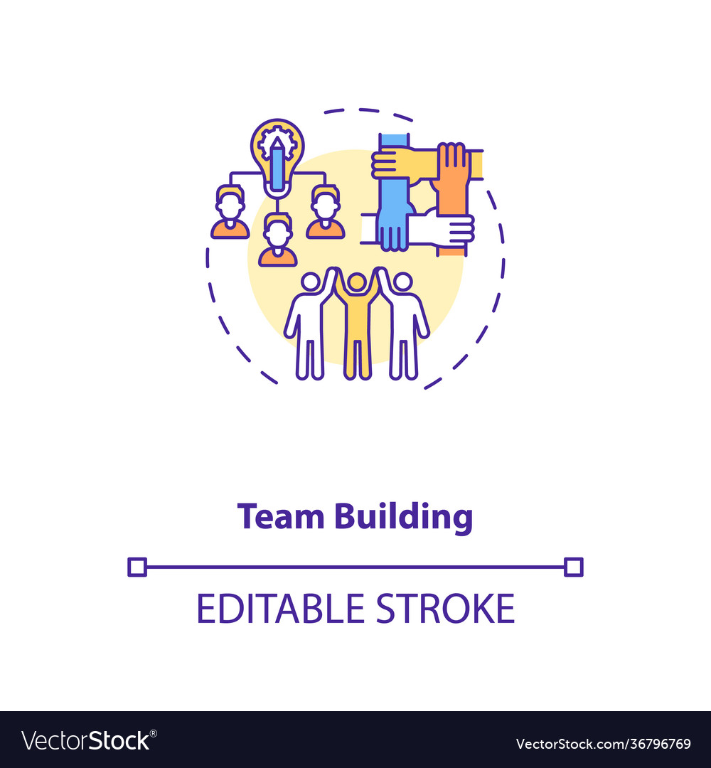 Team building concept icon vector image Team building concept icon