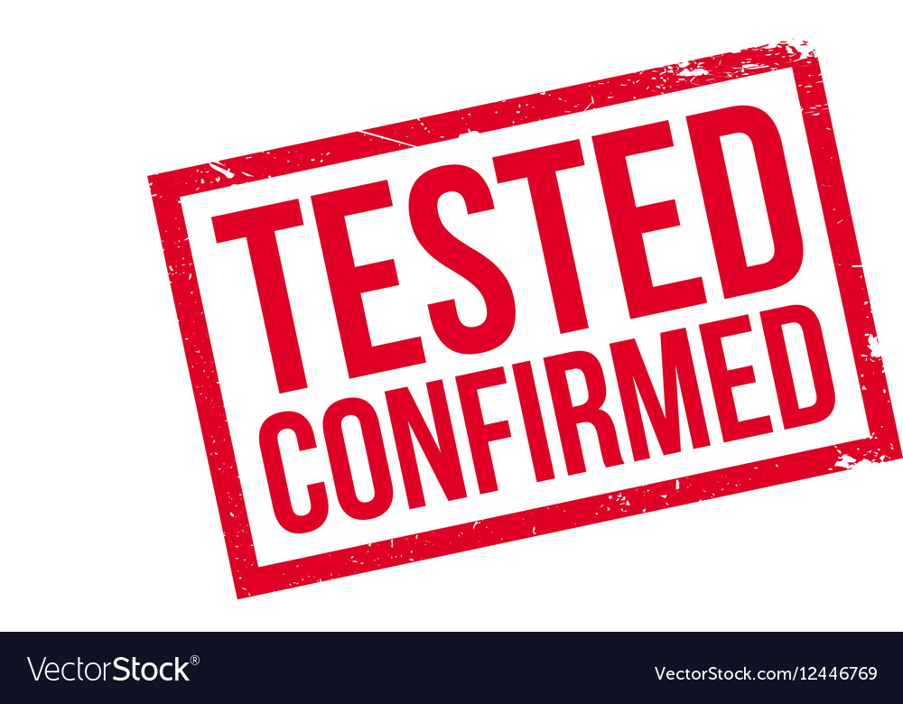 Tested Confirmed Rubber Stamp Royalty Free Vector Image