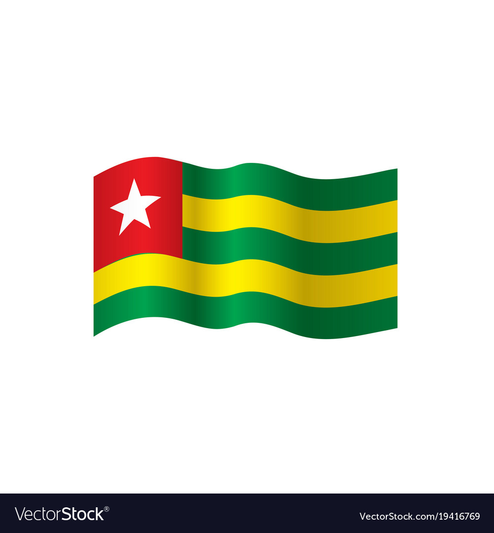 Togo flag Royalty Free Vector Image - VectorStock