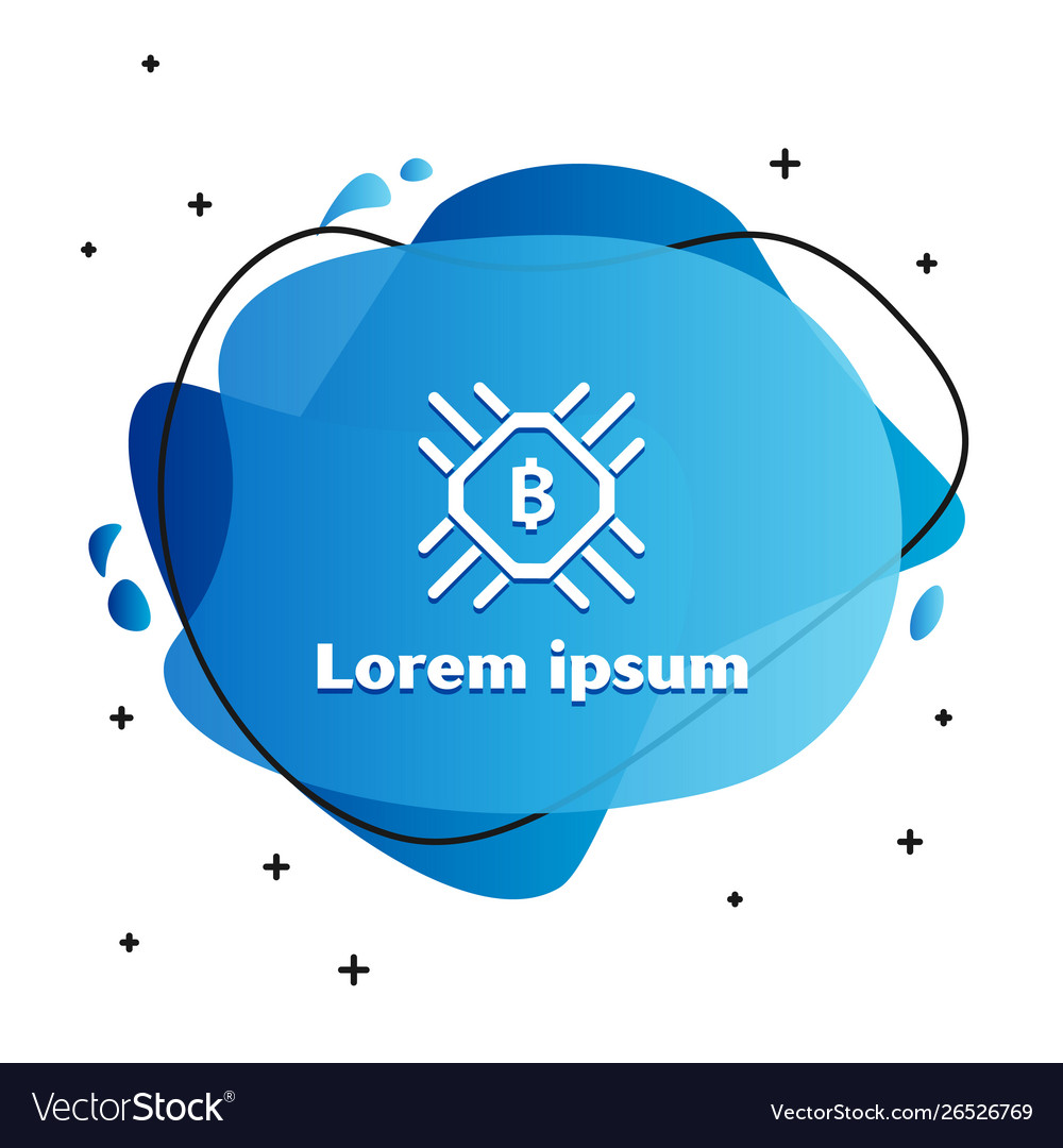 White cpu mining farm icon isolated on vector image White cpu mining farm icon isolated on