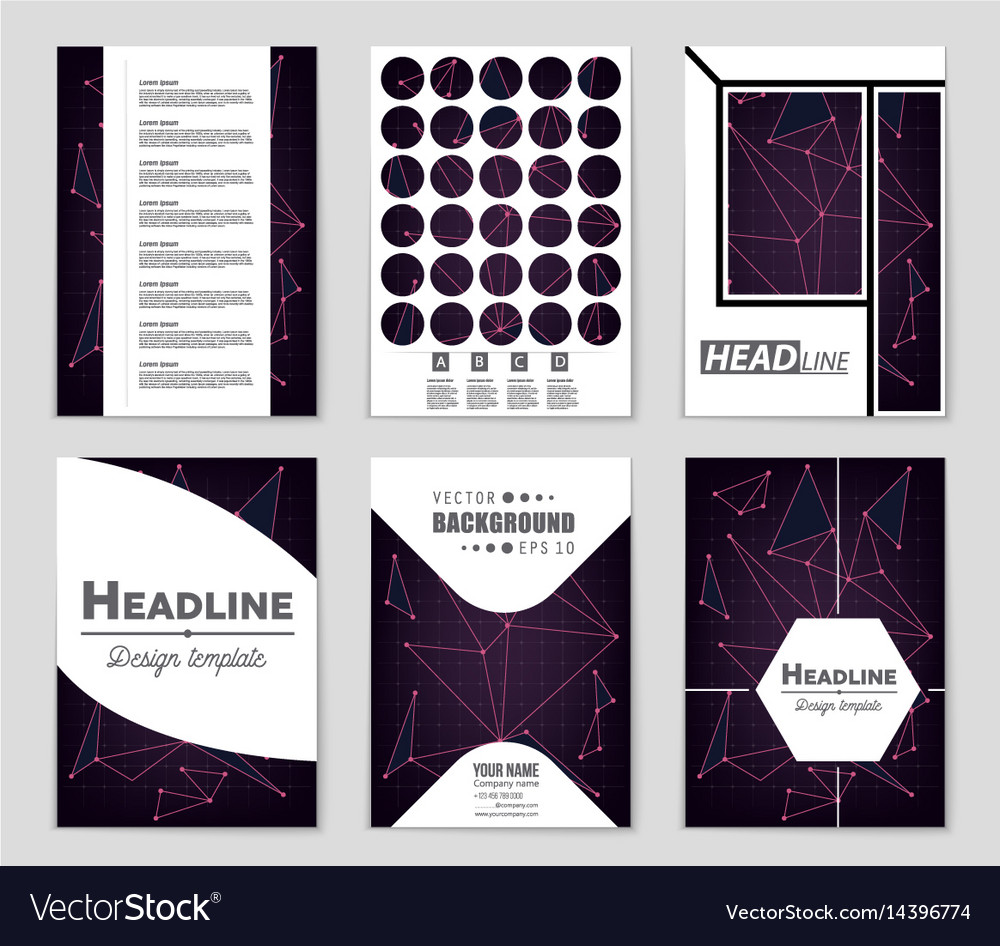 Abstract layout background set for art