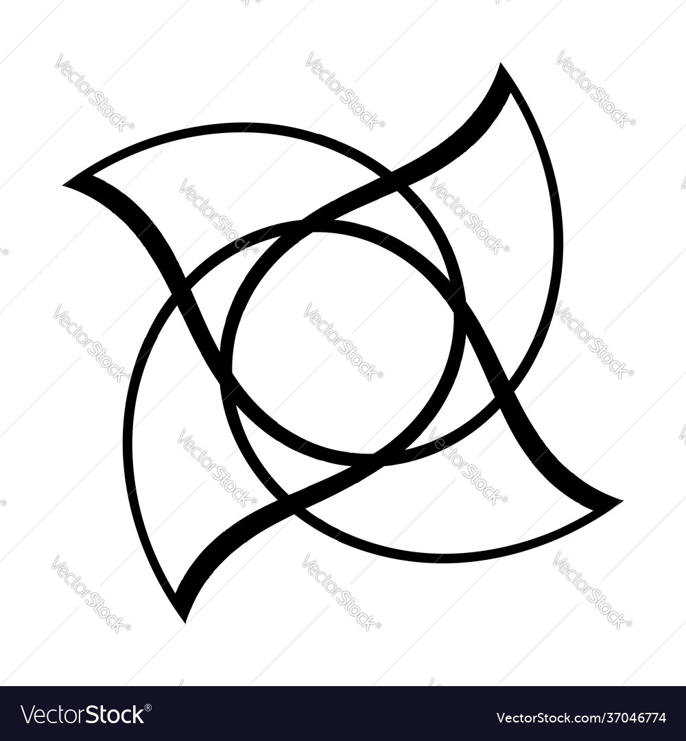 Abstract motif mandala shape design element vector image Abstract motif mandala shape design element