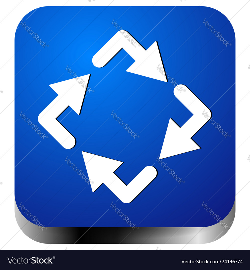 Circular arrows icon rotating clockwise Vector Image Circular arrows icon rotating clockwise