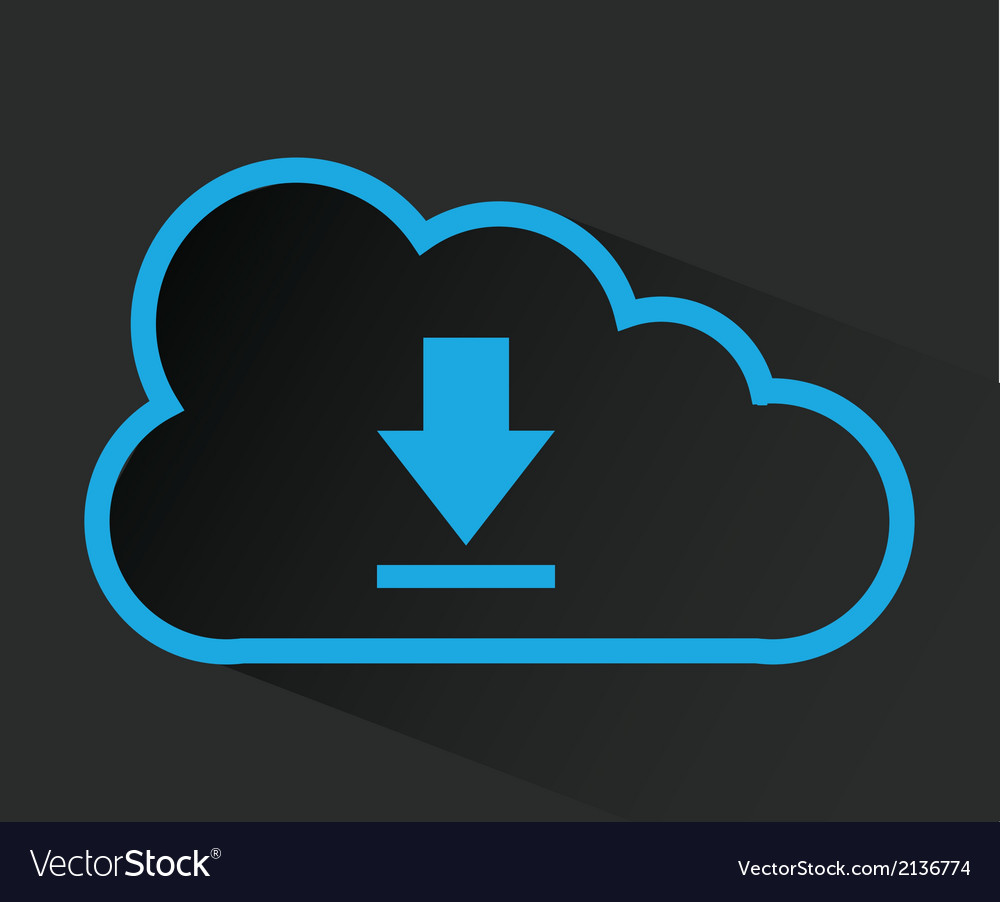 Cloud computing over black background