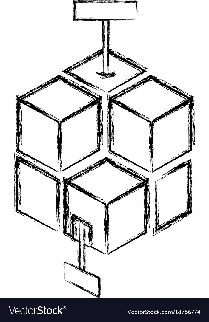 Cube shape design Royalty Free Vector Image - VectorStock