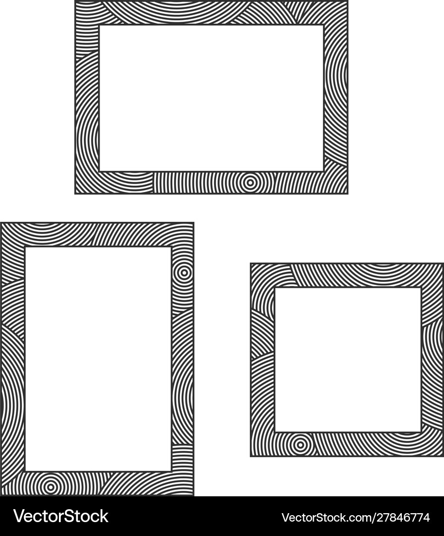 Decorative frames set Royalty Free Vector Image