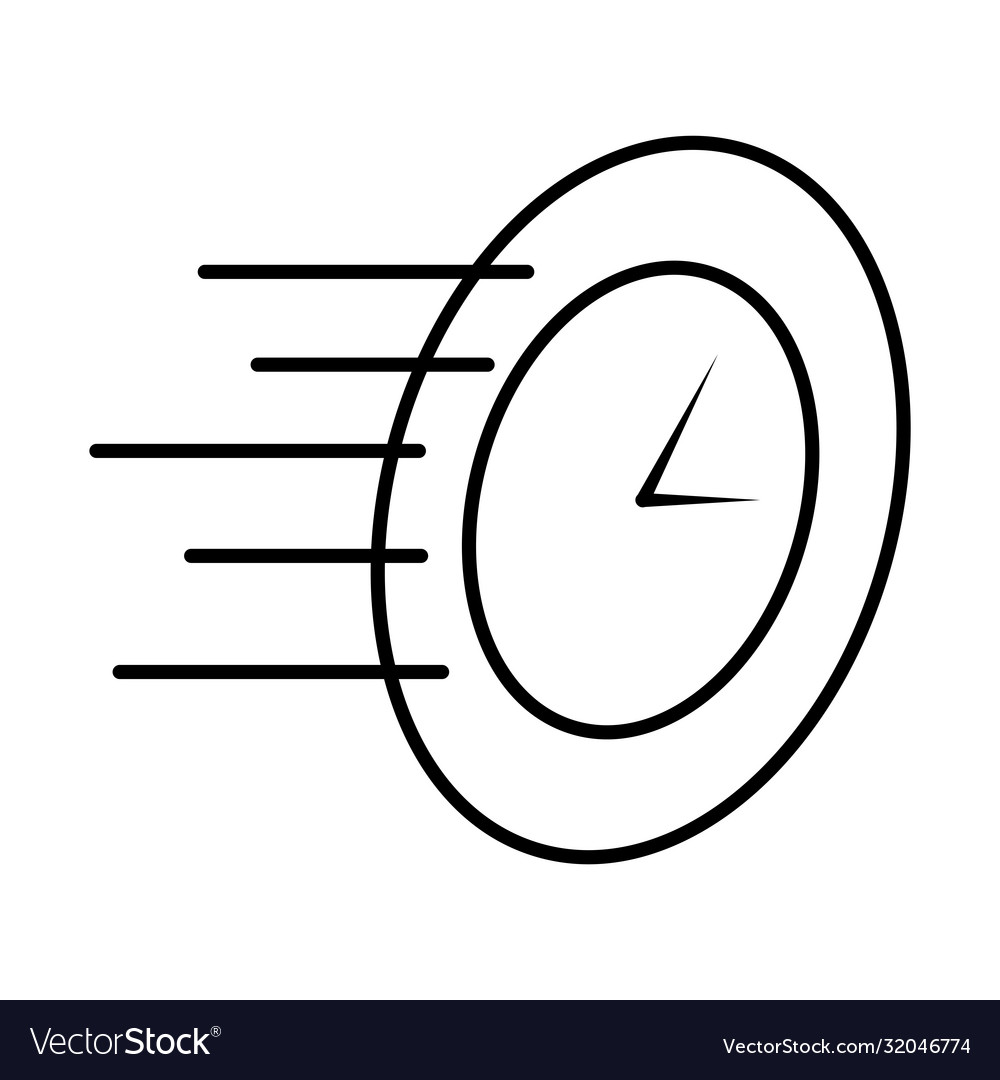 Fast clock icon line style