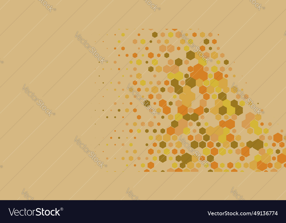 Geometric multi size hexagon with color