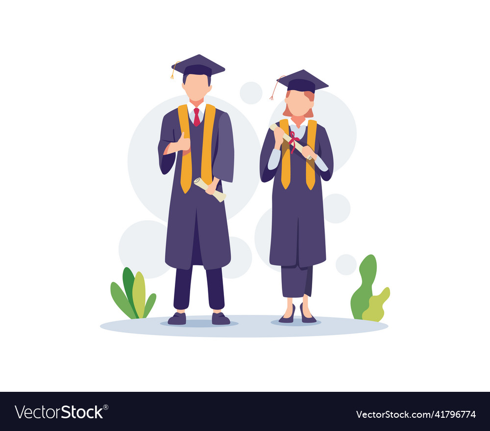 Happy Graduated Students Concept Royalty Free Vector Image Happy Graduated Students Concept Royalty Free Vector Image
