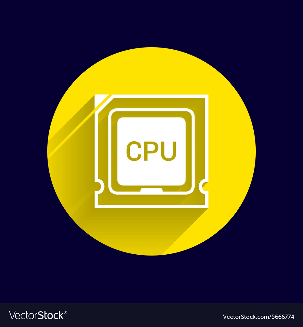 Icon of cpu microprocessor sign symbol process