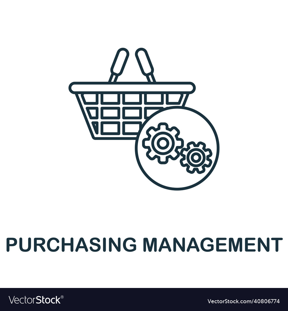 Purchasing management icon line element from