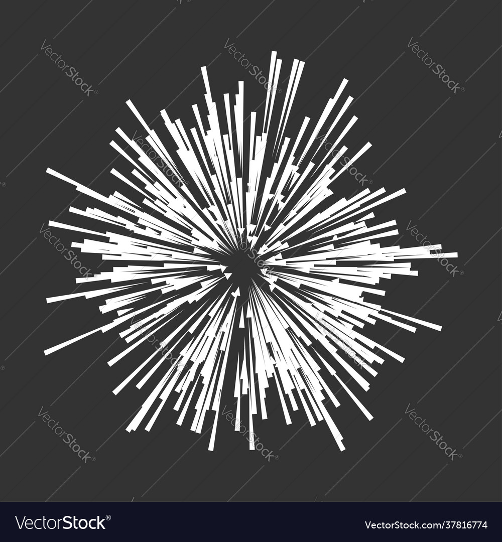 Radial radiating lines beams rays random
