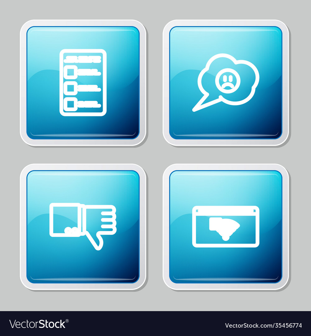 Set line create account screen on mobile speech vector image Set line create account screen on mobile speech