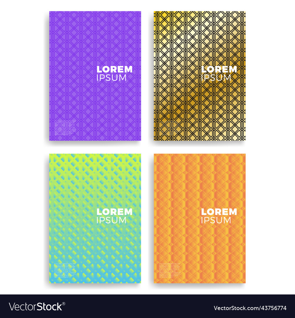 Set of abstract cards with layers overlap vector image Set of abstract cards with layers overlap