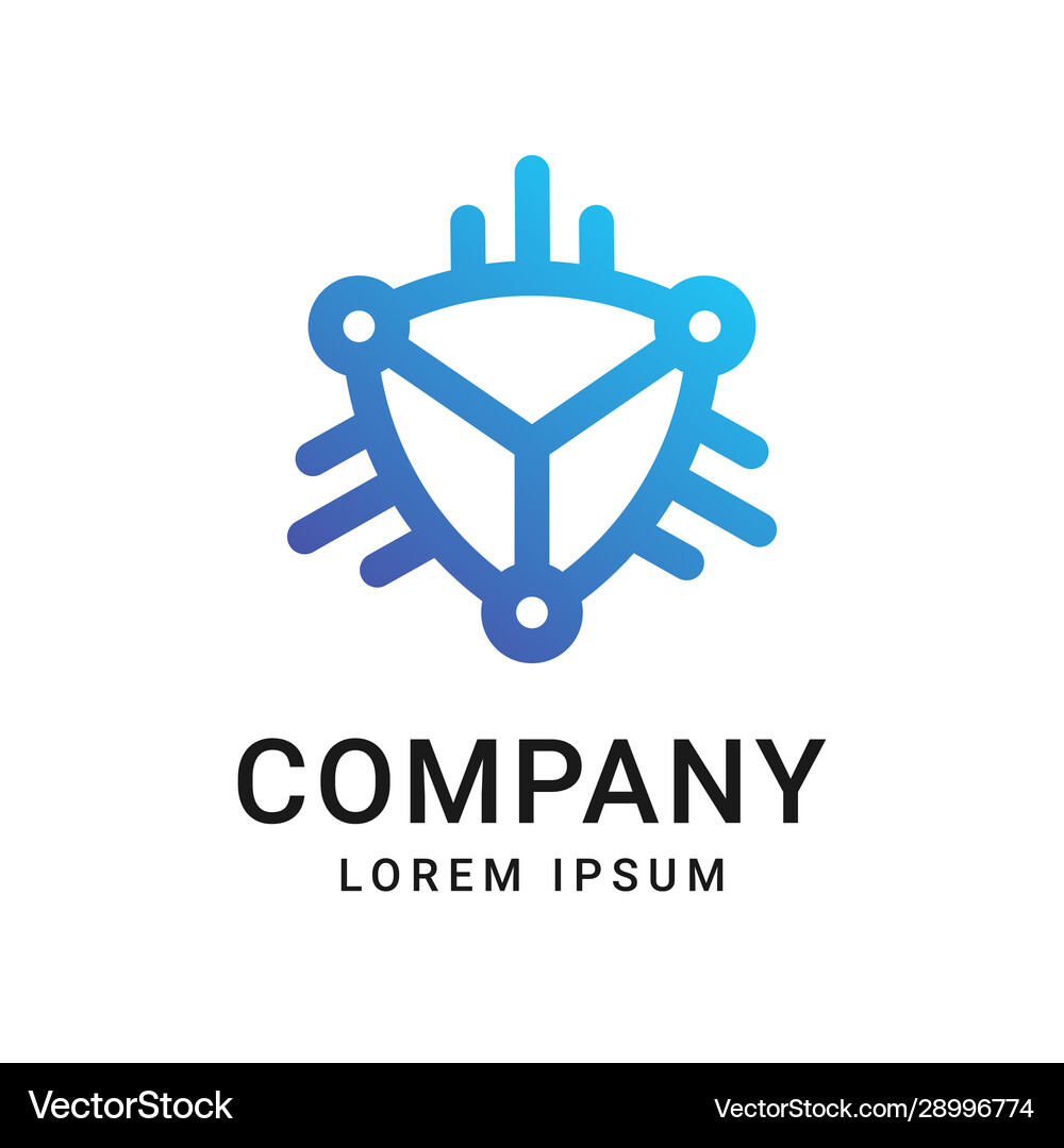 Shield security logo design guard Royalty Free Vector Image