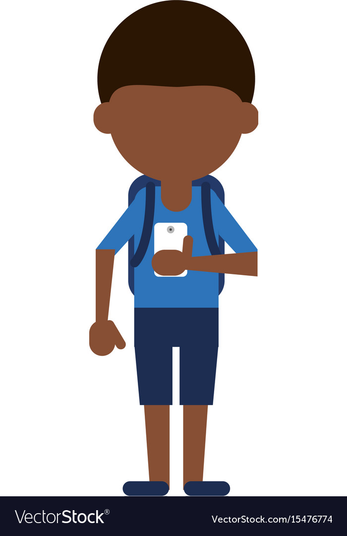Student Using Smartphone