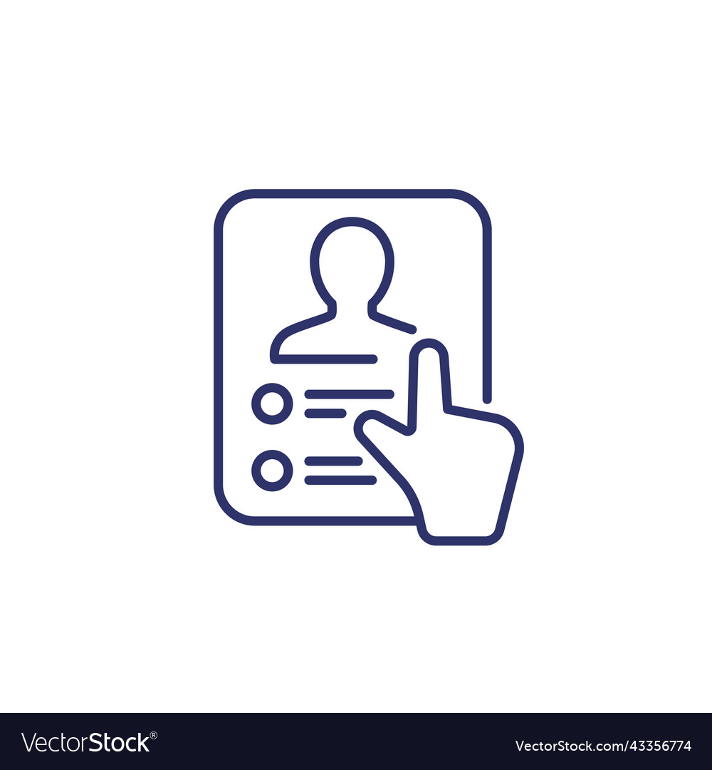 User profile icon line