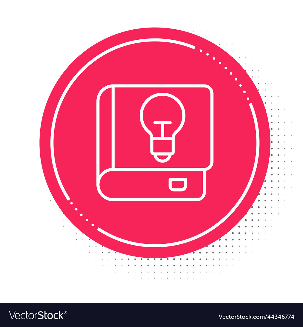 White line user manual icon isolated on