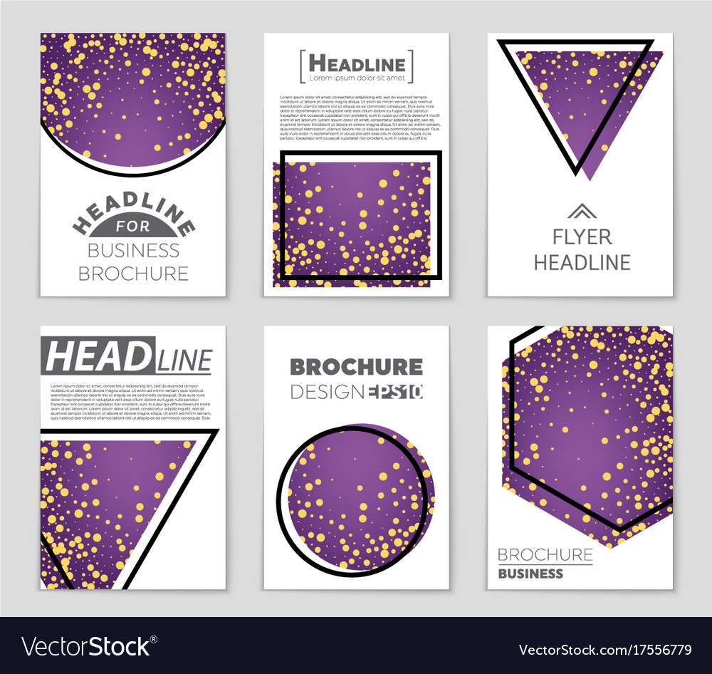 Abstract layout background set for art