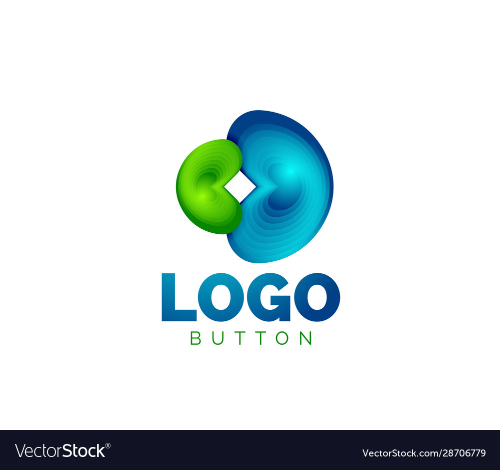 Abstract round shape logo template minimal Vector Image Abstract round shape logo template minimal
