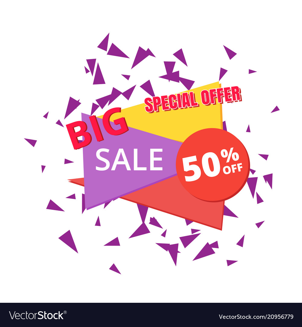 Big Sale Poster Banner Clearance Royalty Free Vector Image