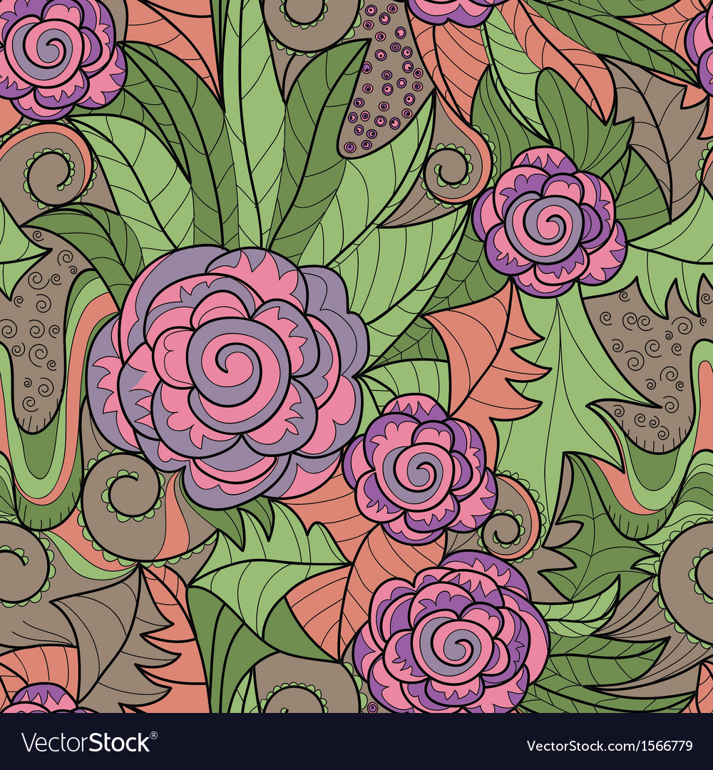 Color floral pattern