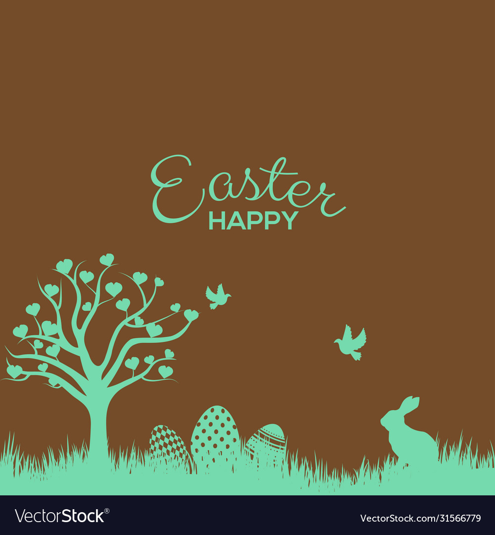 Ostern Hintergrund mit Kaninchen und Eiern vector image Ostern Hintergrund mit Kaninchen und Eiern