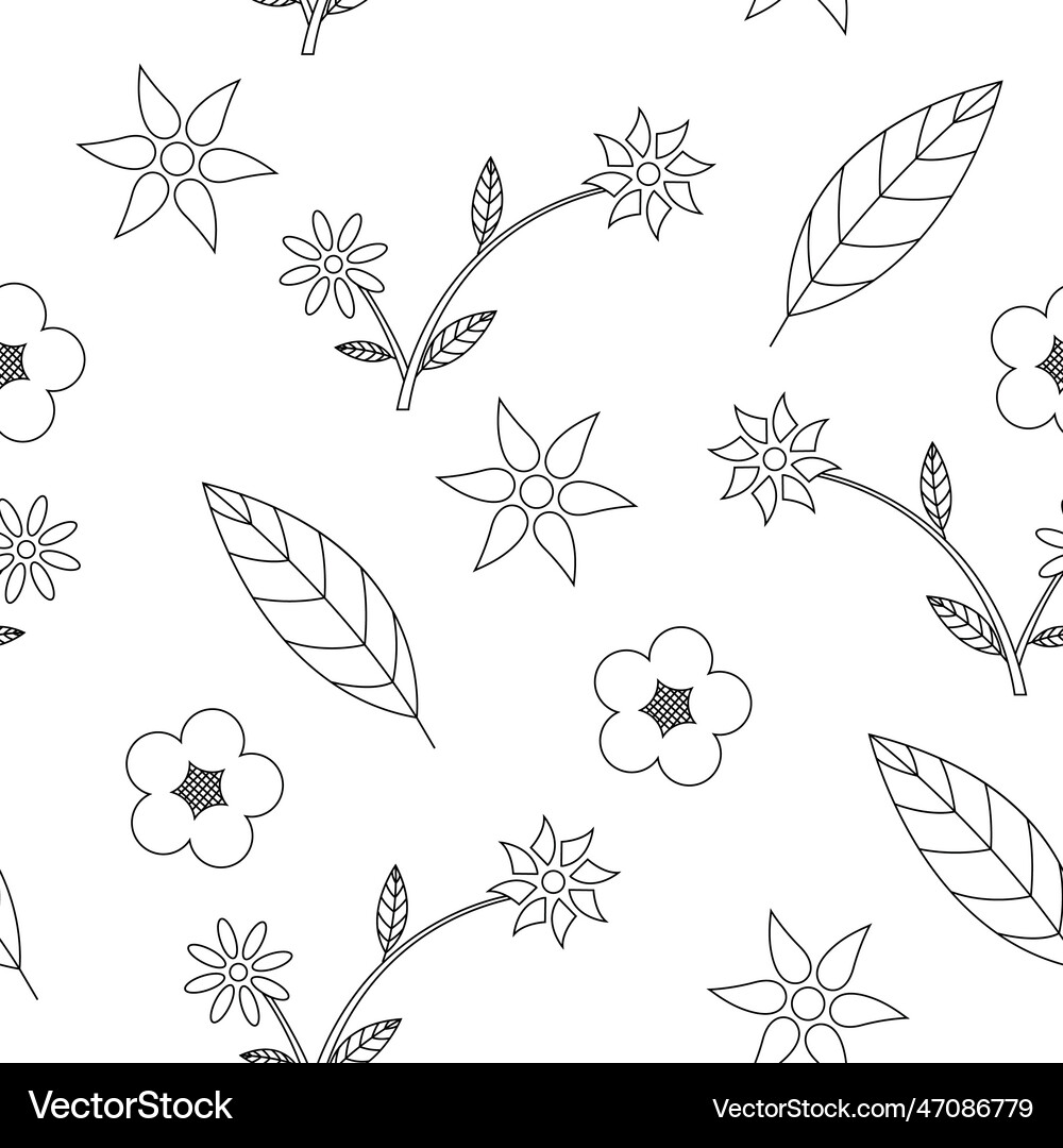 Floral seamless pattern background Royalty Free Vector Image