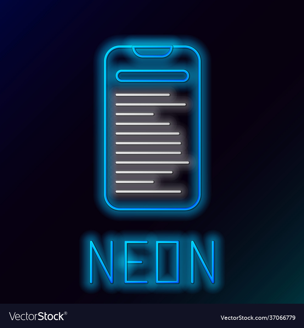 Glowing neon line computer api interface icon