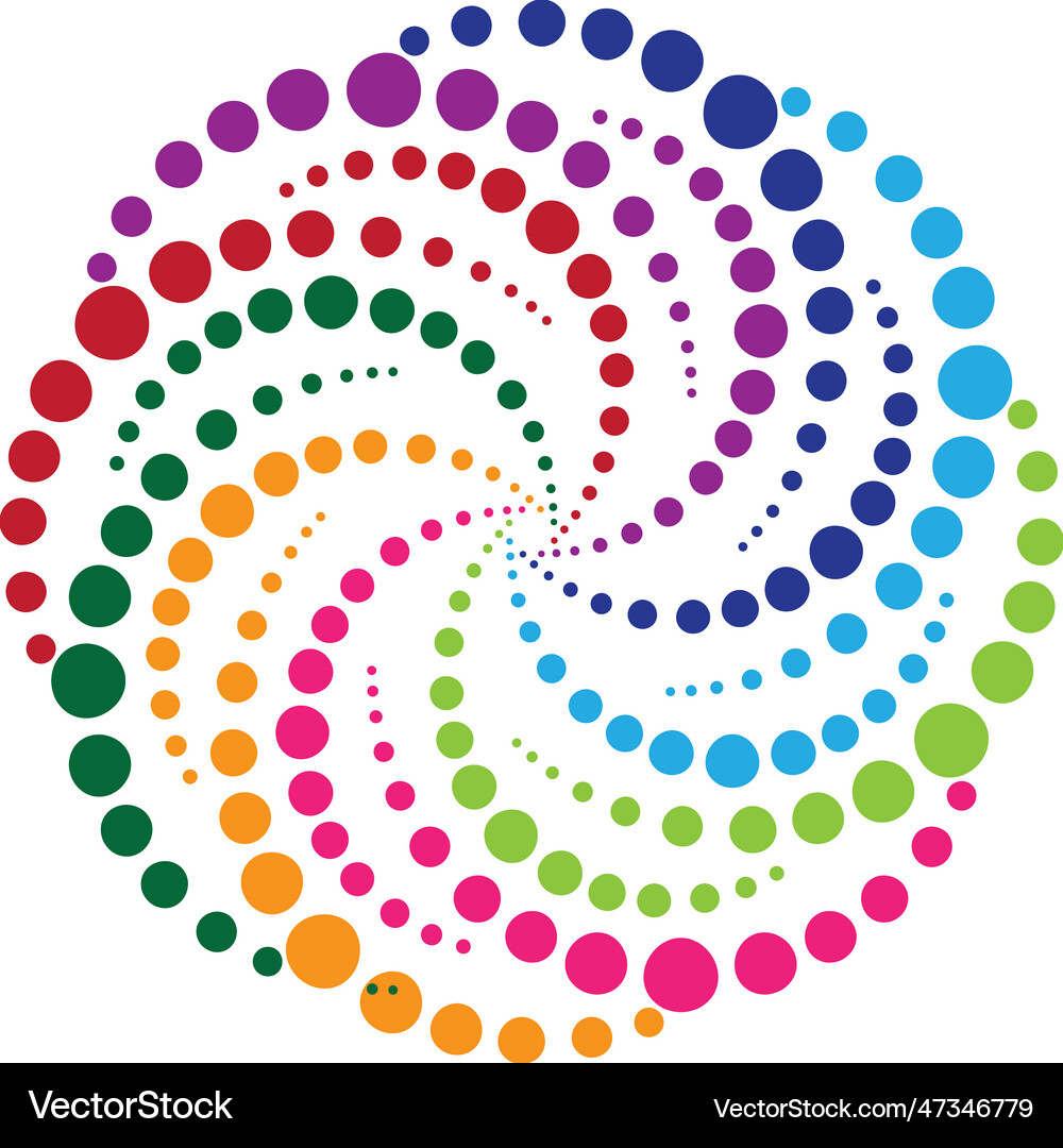 Halftone circle dots Royalty Free Vector Image