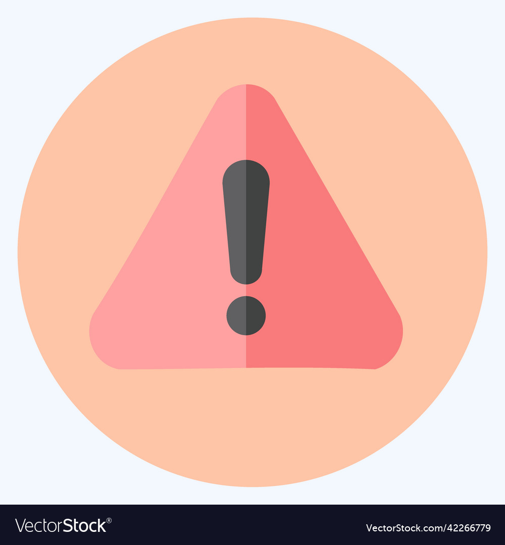Icon warning sign suitable for programming symbol