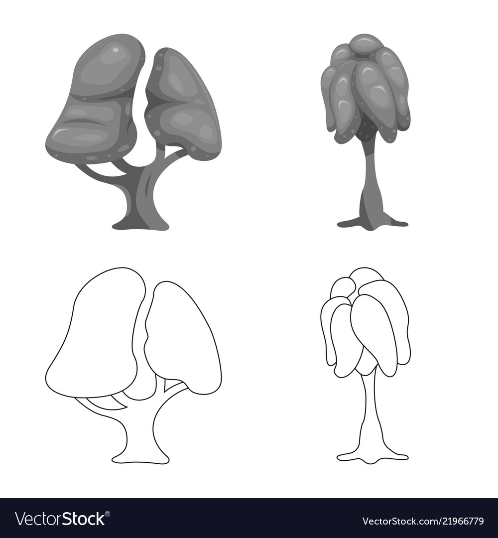 Isolated object of tree and nature icon