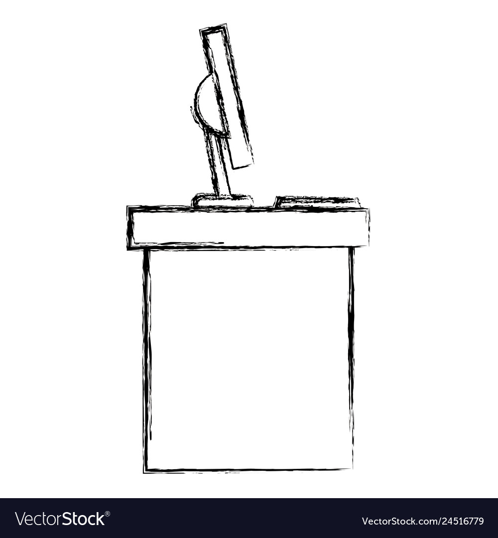 Office desk with computer