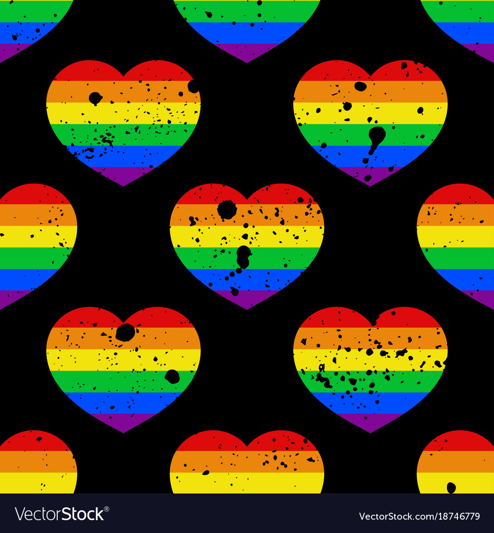 Seamless pattern with bright pride lgbt