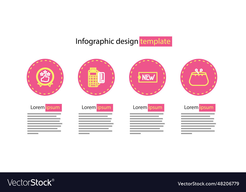 Set line price tag with text new wallet pos vector image Set line price tag with text new wallet pos