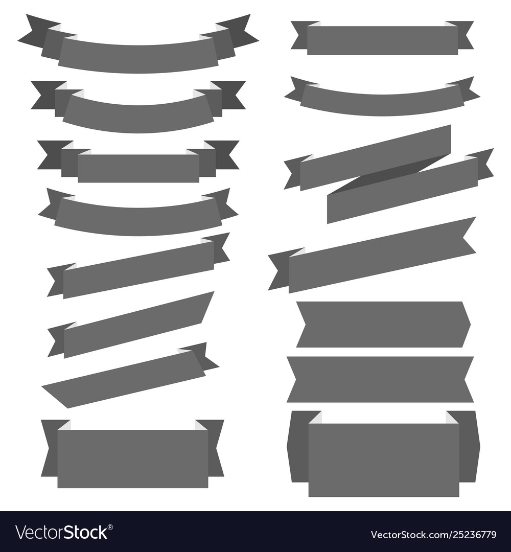 Set Ribbon Banner Royalty Free Vector Image Vectorstock 2696