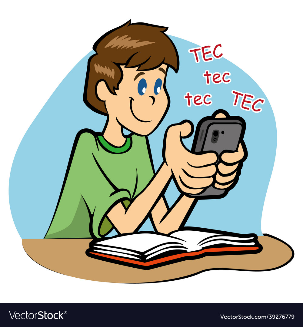 Student Using Smartphone in Class