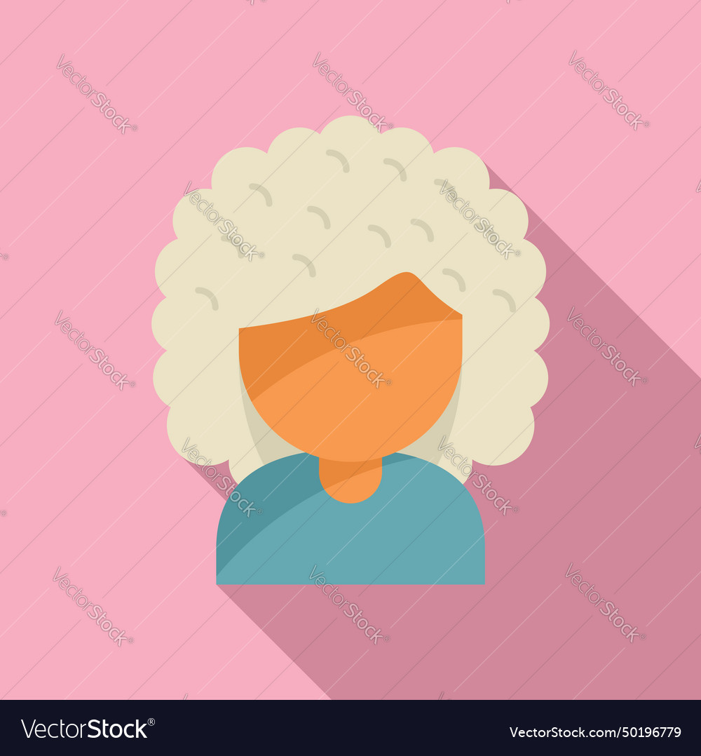 Woman blonde female icon flat coiffure Royalty Free Vector