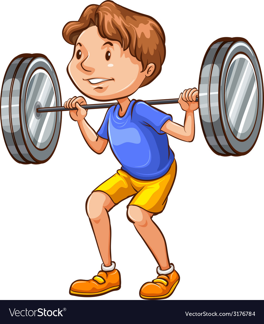 A sketch of the man training Royalty Free Vector Image