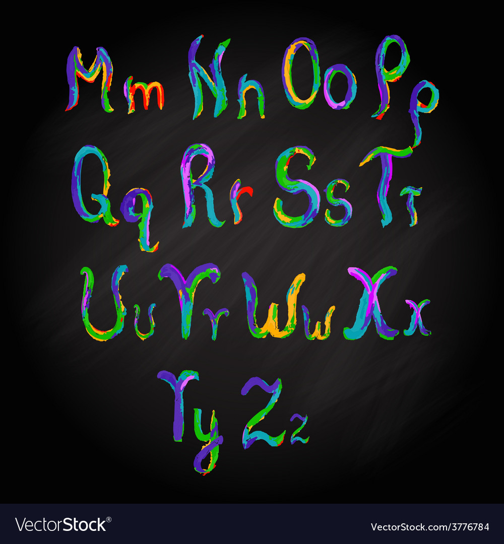 Alphabet multicolored