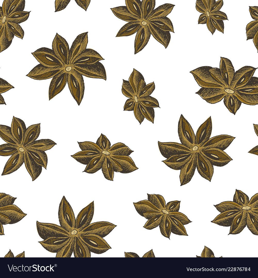 Anise Star Pattern - Seamless