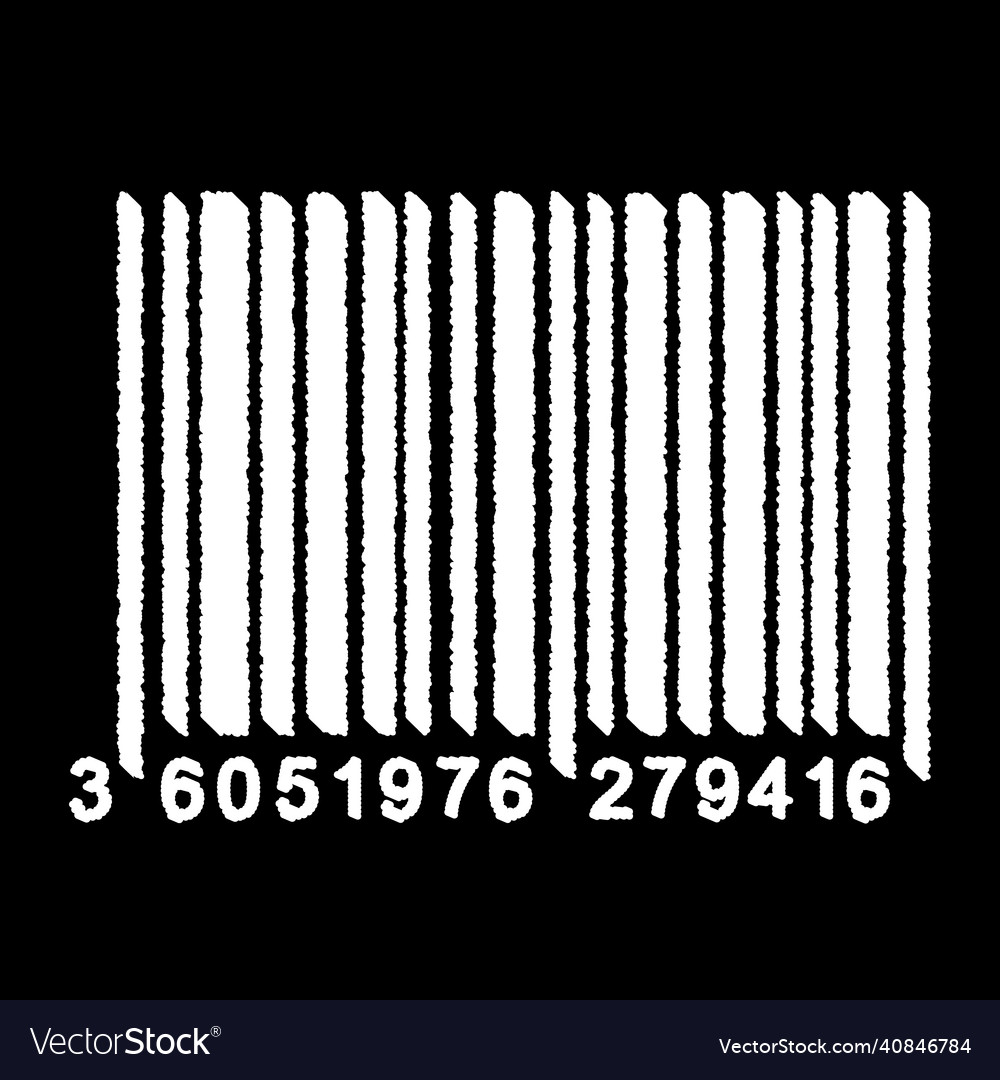 Bar code isolated on black background universal vector image Bar code isolated on black background universal
