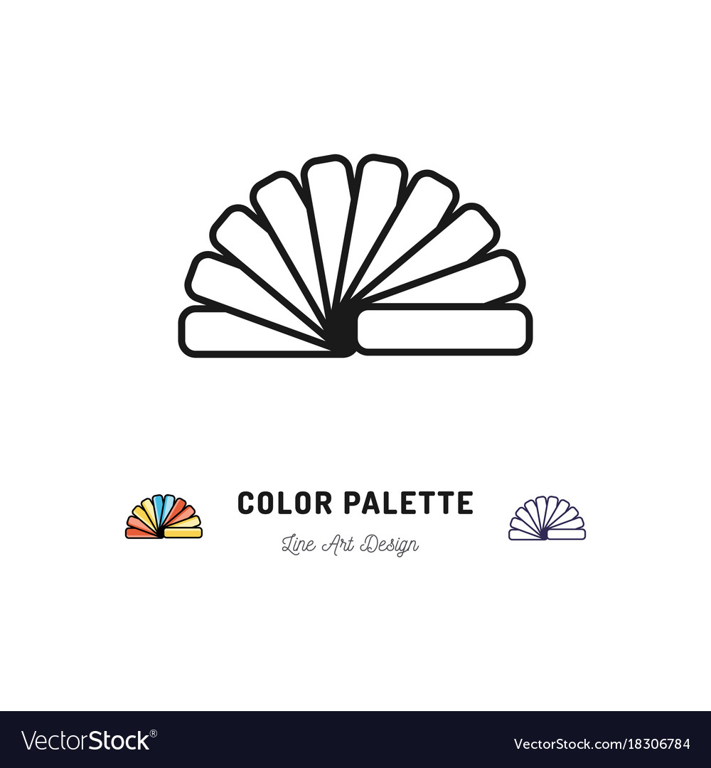 Color Palette Icon Pantone Colors Interior Vector Image